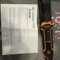 Ніж фіксований мисливський Ganzo G8012V2 (11.3 см) 8CR13 / ABS помаранчевий з чохлом 4 в 1 — Photo 26