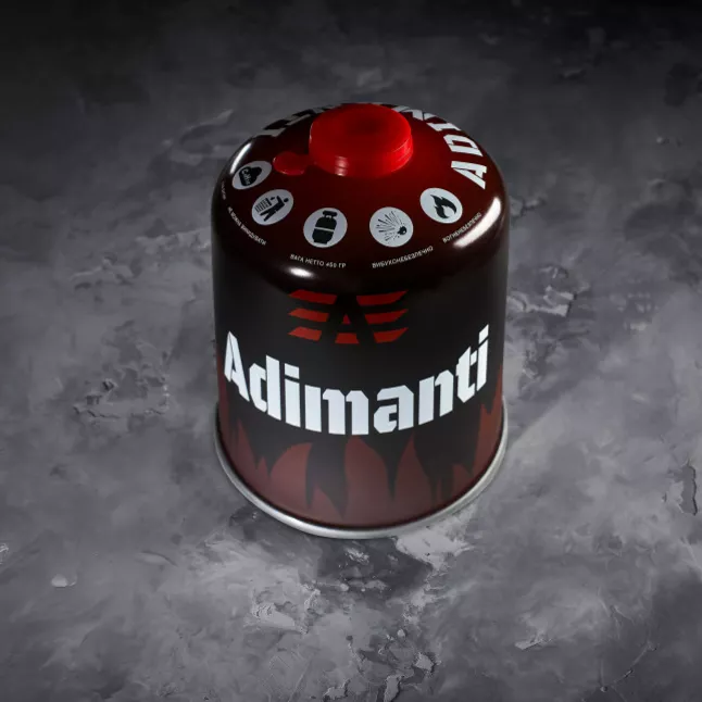 Балон газовий Adimanti, 450 гр, з різьбовим з&#039;єднанням — Photo 1