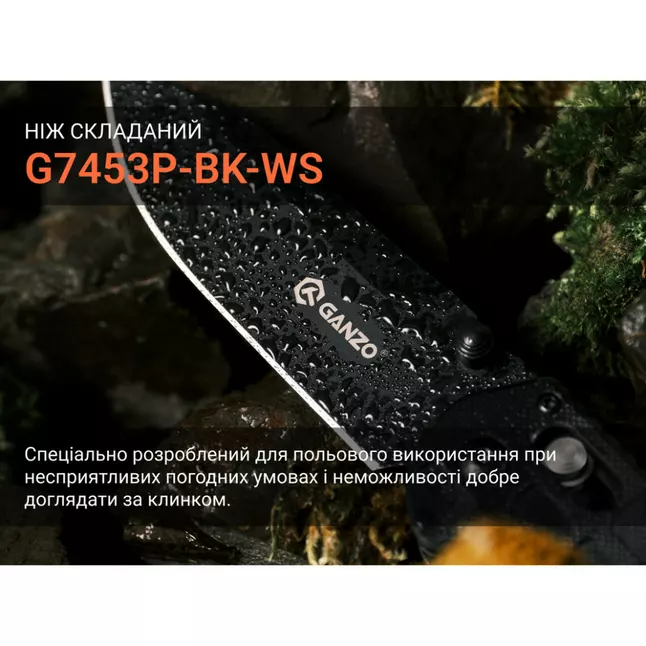 Ніж складаний Ganzo G7453P-BK-WS — Photo 5