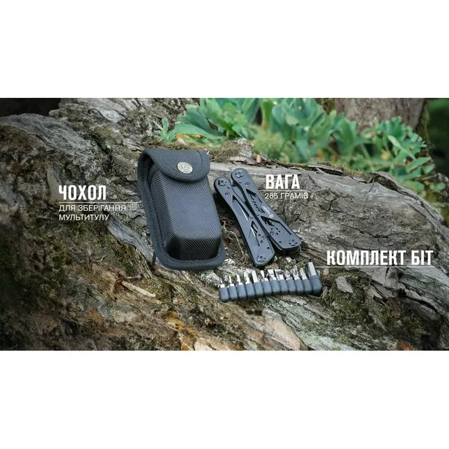 Мультитул Ganzo G202B з чохлом Molle та бітами, 24 функції — Photo 19
