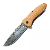 Нож Ganzo G620, клинок с травлением, желтый — Photo 3