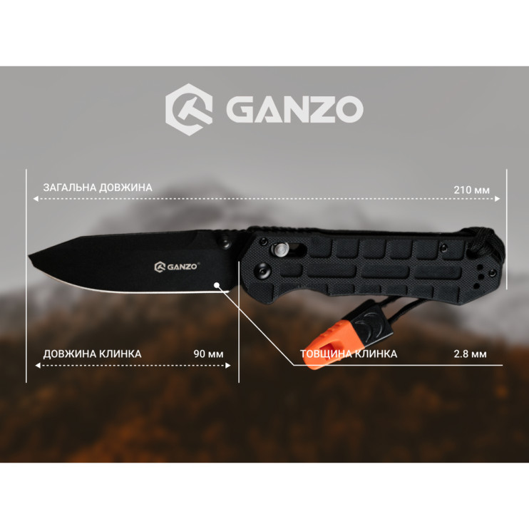 Ніж складаний Ganzo G7453P-BK-WS 