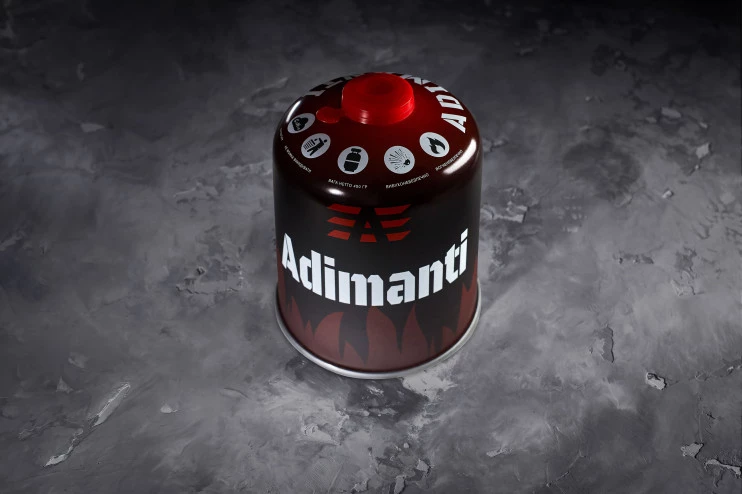 Баллон газовый Adimanti, 450 гр, с резьбовым соединением  