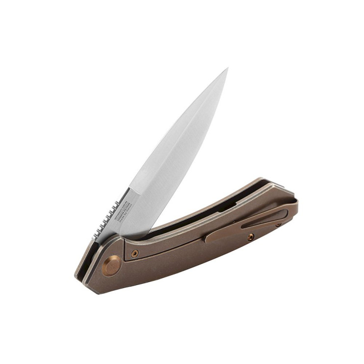 Нож Adimanti by Ganzo (Skimen design) складной титановый, коричневый  