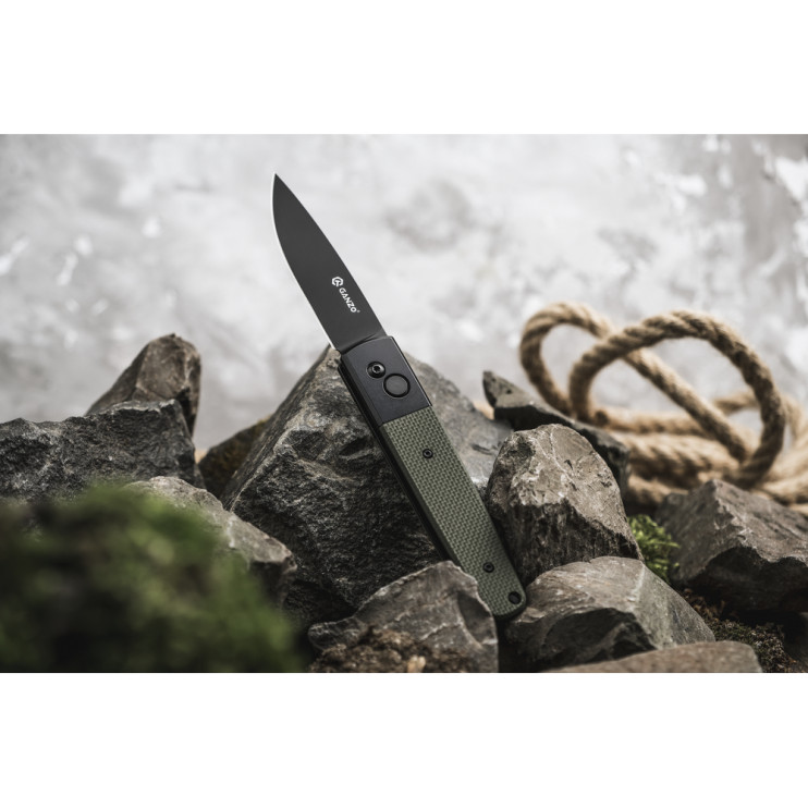 Нож складной Ganzo G721B-GR зеленый, черный клинок  