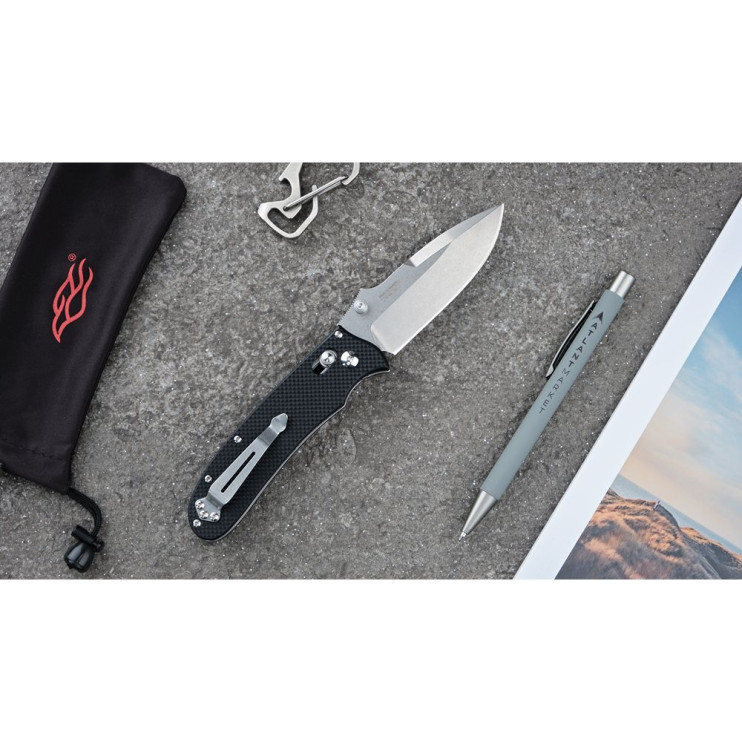 Нож складной Ganzo D704-BK черный (D2 сталь)  